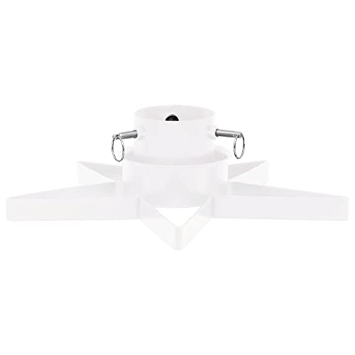 vidaXL Christbaumständer Weihnachtsbaumständer Tannenbaumständer Baumständer Weihnachtsbaumhalter Weihnachtsbaum Ständer Halter Weiß 47x47x13,5cm