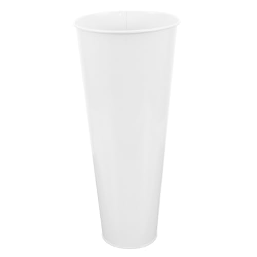 BESPORTBLE Vintage Eisen Kübel Regenschirmständer Weiß Groß Stabiler Schirmständer Für Außenbereich Hotel Langschirm Aufbewahrung Mit Rutschfester Tropfschale