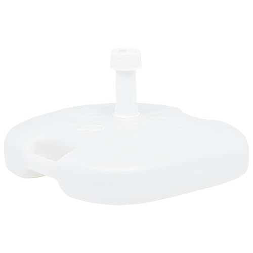 Gecheer Sonnenschirmständer Sand/Wasser 16 L Weiß Kunststoff, Sonnenschirmständer für Balkon Garten Strandschirme48773