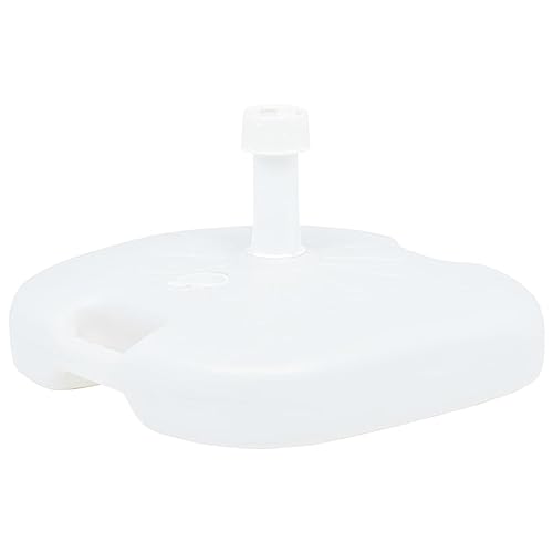 vidaXL Sonnenschirmständer Witterungsbeständig Schirmständer Schirmhalter Sonnenschirm Ständer Fuß Sand Wasser 16L Weiß Kunststoff