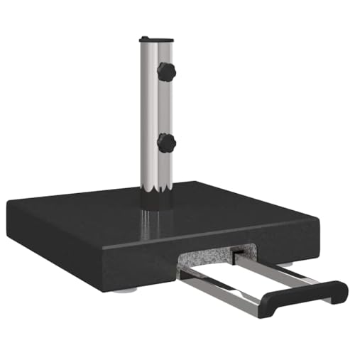 vidaXL Sonnenschirmständer Schwarz 41 x 41 x 37 cm Granit, Garten- und Terrassen-Sonnenschirmst� �nder, moderner Schirmhalter, praktischer Zubehör für Schatten im Freien