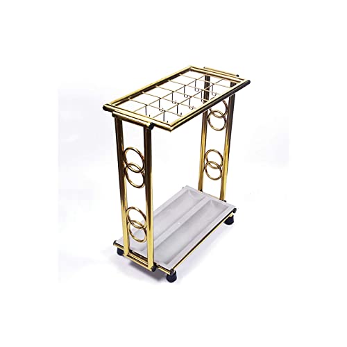 Schirmständer Metall Vintage mit Abtropfschale Schirmhalter Rack Einfaches Design Flur Inneneinrichtung/Silber