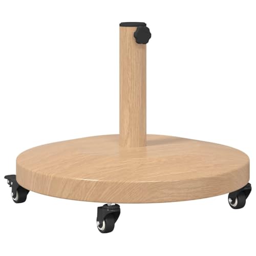 SKM Schirmständer für draußen Helles Holz 48 x 48 x 32.5 cm,Heim & Garten,Rasen & Garten,Garten & Balkon,Zubehör für Sonnenschirme & Sonnenschutze,Sonnenschir mständer,Braun,26.7 kg,42010014