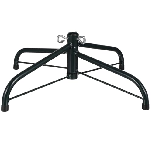 MUELODSIC Weihnachtsbaumständer Metall Lackiert Stabiler Christbaumhalter mit Rohrdurchmesser Vierbeinige Basis für Künstliche Tannenbäume Einfache Montage rutschfest und Langlebig