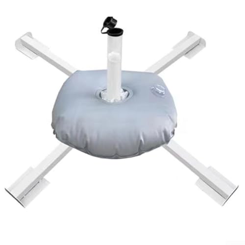 Qualoramall Robuster, faltbarer Sonnenschirmständer mit 10 kg Wassersack, verstellbare Metall-Kreuzstruktur für 22–32 mm Stangen, Outdoor, Garten, Terrasse, Strandschirme oder Kunst