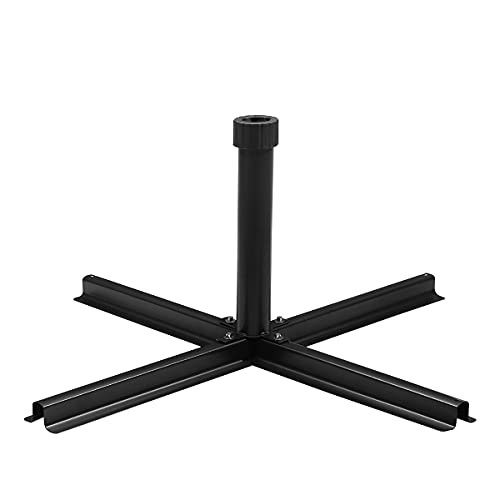 Sekey Schirmständer Platten Plattenständer für Schirmstöcke bis 38-48 mm,passend für Wegeplatten/Schirmstände r?Lieferung ohne Platten?,Schwarz
