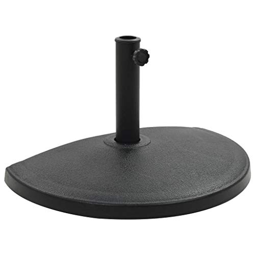 Festnight Sonnenschirmfuß Schirmständer Sonnenschirm Gewichtsplat te für Sonnenschirmmasten von 38 und 48 mm 15 kg Schwarz Polyharz