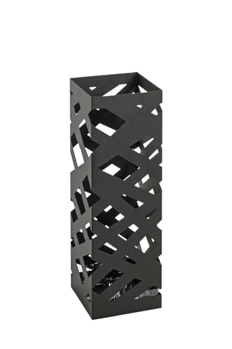 HAKU Möbel Schirmständer schwarz, Metall - Maße: B 16 cm x H 48 cm x T 16 cm, Style: Modern