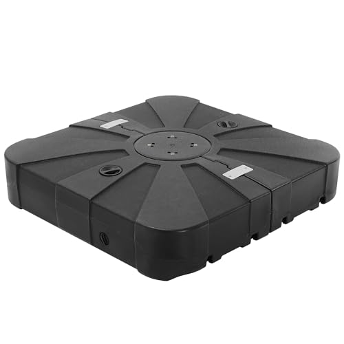ORYNTREX Freischwingender Terrassenschirmständer mit Rollen, strapazierfähig, versetzter Schirmständer für den Außenbereich, sand-/wassergefüllt, quadratisch, 80 x 80 cm