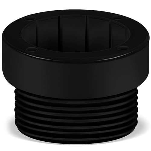 Thyle Poolschirm-Stabilisator-A dapter, Gewindeadapterhülsen, Poolschirmhülse, Stangenstabilisator für Terrasse, Outdoor, 4,5 cm Einsatz (schwarz)