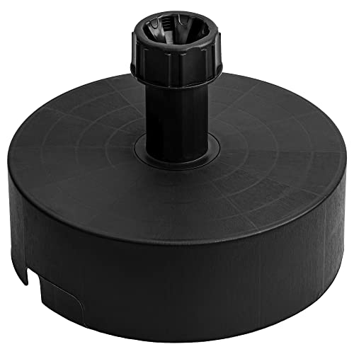 Schirmständer Schirmhalter Sonnenschirmständer Graphit Ständer aus Polypropylen Rund Form D 40 cm zu Garten Terrasse Schaftdurchmesser 20-40mm Sonnenschirmfuß befüllbar mit Sand mit Wasser oder Kies o