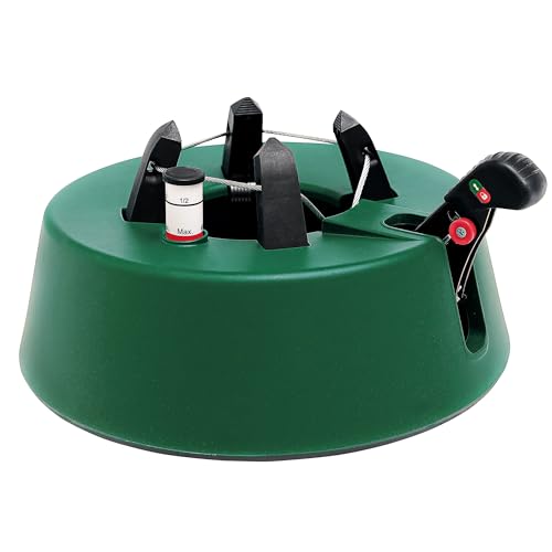 Christmas World Christbaumständer, Modell Taunus, für Baumhöhe 2,25 m, Weihnachtsbaumständer Tannenbaumständer Fußhebelfunktion, 2,0 Liter, Grün