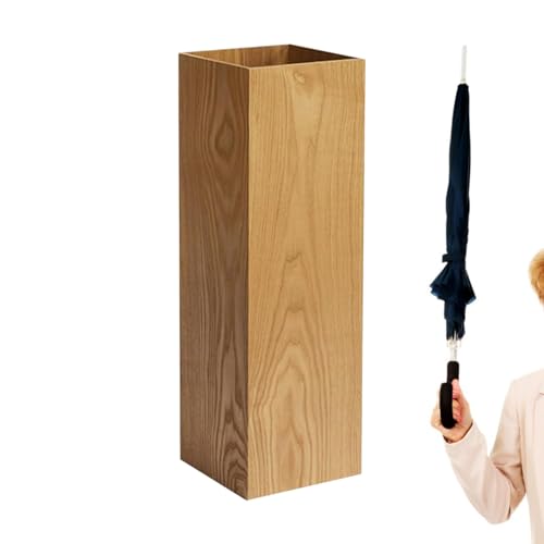 Generisch Schirmständer für den Innenbereich, Schirmständer aus Holz – Gehstock-Eimer – für Bauernhaus, Büro, Hinterhof, Zuhause, Schmutzfänger, Terrasse, Eingangsbereich, Flur im Freien