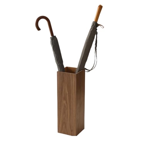 Schirmständer, Vintage-Schirmständer aus Holz, bodenstehender Schirmständer mit abnehmbarer Abtropfschale, minimalistischer Stockständer, Aufbewahrungseimer für Schirme, hölzerner stehender Schirmhalt
