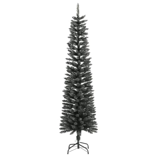 Künstlicher Weihnachtsbaum dünn mit grünem Sockel 180 cm PVC kangqiling345185