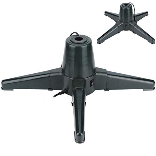 Cryfokt Weihnachtsbaumständer, Elektrisch Drehbarer Sockel für Heimdekorationen, um 360 Grad Drehbares Stützregal – Kunststoffmaterial für 1,8–2,1 M Große Bäume (50cm)