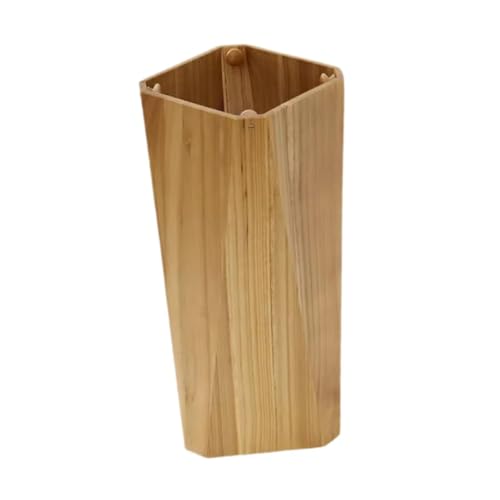 Sechseckiger Schirmhalter aus Holz,vielseitiger Schirmständer mit großer Kapazität für Eingangsbereich,stilvolle r Schirmständer-Organizer mit Abtropfschale für Büro Hotel,Supermarkt(L, Natural)