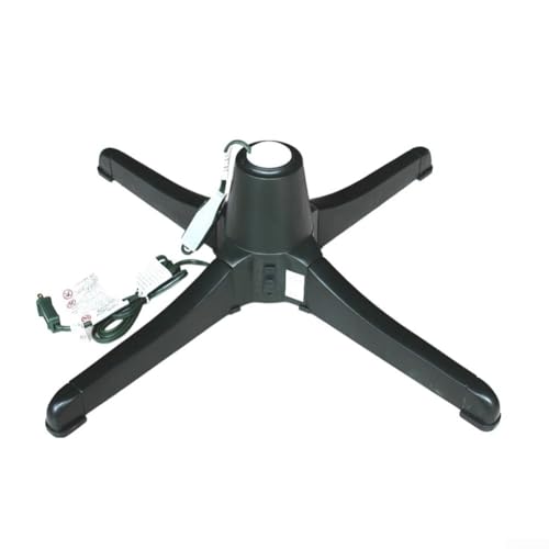 Desiumite Elektrisch drehbarer Weihnachtsbaumständer, 66 cm, Kunststoffsockel mit 360° verstellbarer Drehung, für große Weihnachtsbäume drinnen und draußen, Schwarz (US)