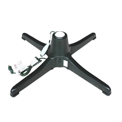 BlesConi Weihnachtsbaumständer, 66 cm, um 360 Grad drehbar, elektrisch verstellbare Basis für den Innen- und Außenbereich, Schwarz (US)