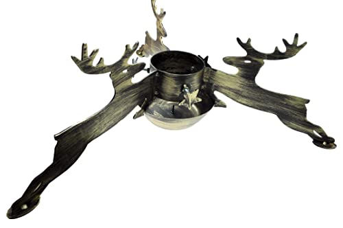KM TRADE Rentier Weihnachtsbaumständer Ø 45-105mm mit Wassertank Baumständer aus Metall Christbaumständer