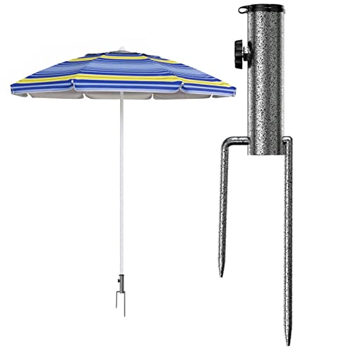 LEcylankEr Rasendorn Sonnenschirmständer Sonnenschirmhalter, Schirmständer mit Erdspieß für Sonnenschirm/Gartenschirm /Angelschirm