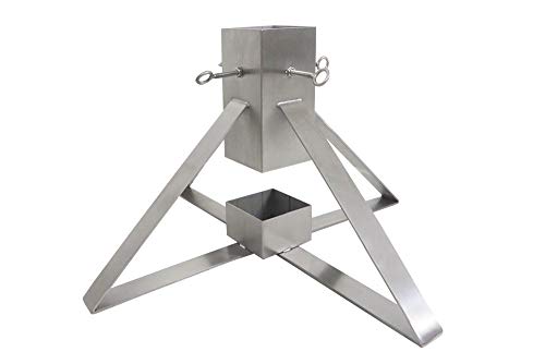 KTC Tec Tannenbaumständer Edelstahl Pyramide quadratisch, Christbaumständer Weihnachtsbaumständer Weihnachtsbaum Halter Baumständer (1 Stück)