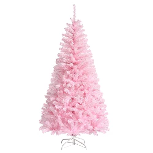 GIANTEX 150/180 cm Künstlicher Weihnachtsbaum Rosa für Weihnachtsfeier, Weihnachtsbaum mit Metallständer, dick und natürlich, Material: PVC, für Haus, Schule, Einkaufszentrum (150 cm) GIANTEX 150/180 cm Künstlicher Weihnachtsbaum Rosa für Weihnachtsfeier, Weihnachtsbaum mit Metallständer, dick und natürlich, Material: PVC, für Haus, Schule, Einkaufszentrum (150 cm)