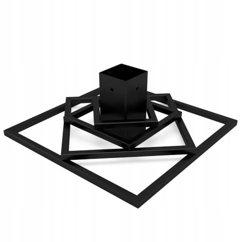 Generisch Baumständer Christbaumständer Weihnachtsbaumständer Metall Schwarz Loft 40x40cm