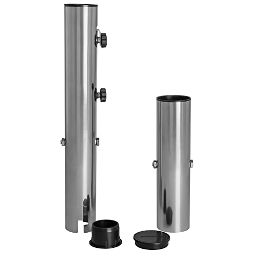 anndora Bodenhülse Edelstahl XL für HQ Sonnenschirm mit Adapter 60/50 mm Stamm