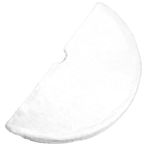Tomotato Baumrock 140cm Plüsch Baumständer Deko für Familienfeiern, Festtagsdekoration weicher Baumrock 55 Zoll langlebig weiß für Zuhause, Büro, Outdoor