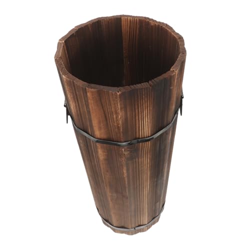 TOPPERFUN Regenschirmhalter aus Holz Eleganter Schirmständer für Innen und Außenbereich Praktischer Organizer für Lange und Kurze Regenschirme Stilvolle Aufbewahrungslösung