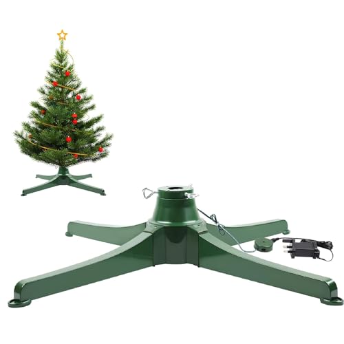 GKPLY 360° drehbarer Weihnachtsbaumständer, elektrisch verstellbare abnehmbare Weihnachtsbaumhalterung für bis zu 7,5 Fuß und 80 Pfund schwere Bäume, für Home-Office-Dekorationen, 80 cm/31 Zoll