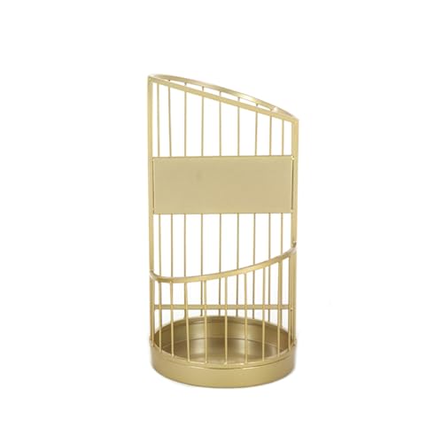 Großer Metall-Schirmständer mit hoher Kapazität – 2-stöckiges, zylindrisches Vintage-Design für den Innenbereich – Stilvoller Schirmständer für Hotels und Büros (25 x 55 cm / 9,8 x 21,7 Zoll