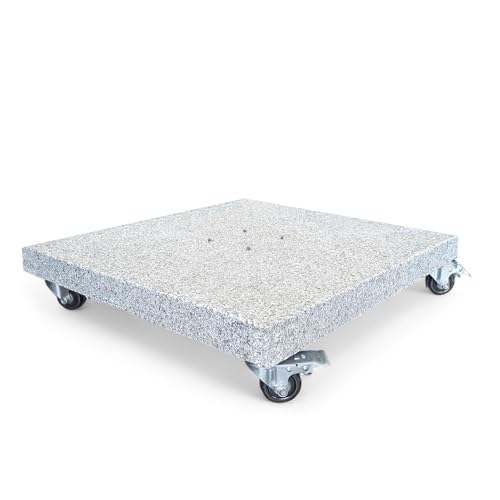 osoltus Granit Schirmständer 120 kg mit 4 Rollen zu Ampelschirm 80 cm x 80 cm
