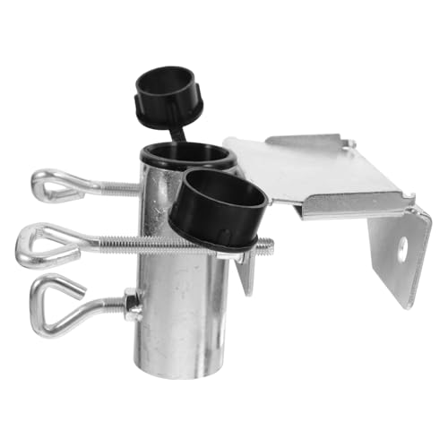 iplusmile Sonnenschirmhalter Regenschirm Wagen Schirmständerteile Fester Clip Für Sonnenschirmstange Überdachung Sonnenschirmabdeckungen Sonnenschirmständer Strand Eisen Silver
