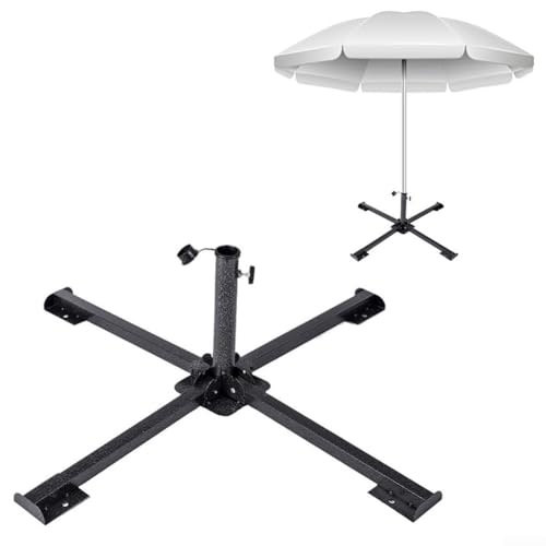 Schirmständer, groß, faltbar, Metall, Sonnenschirmständer, verstellbar und tragbar, robust, für Outdoor, Strand, Picknick und Parks