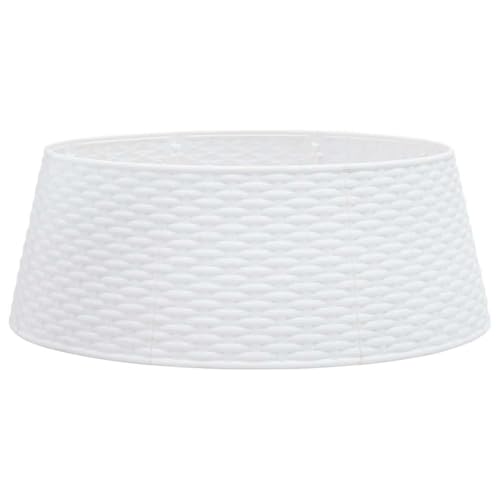 Tidyard Weihnachtsbaumrock Weihnachtsbaum Rock Weihnachtsbaum Ständer Weihnachtsbaumständerhü lle,Abdeckung für Christbaumständer Korb,Weiß Ø65x23 cm Kunststoff