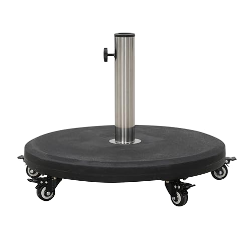 METRO Professional Sonnenschirmständer mit Rollen, HDPE/Beton, Ø 58 cm x 43 cm, 30 kg, Schwarz