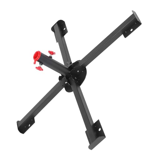 IMIKEYA Robuster Faltbarer Weihnachtsbaumständer Und Sonnenschirmhalter Aus Edelstahl Mit Verstärkten Kreuzstützbeinen Kompatibel Für Stangen Wetterfest Für Outdoor-Schutz Bei Wind Und Reg