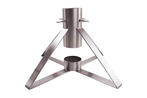 KTC Tec Tannenbaumständer Edelstahl Pyramide rund, Christbaumständer Weihnachtsbaumständer Weihnachtsbaum Halter Baumständer (1 Stück)