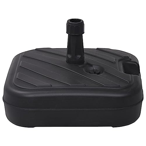 vidaXL Sonnenschirmständer mit 24L Wasser oder 28kg Sand gefüllt Werden Sonnenschirmhalter Schirmständer Schirmhalter Sonnenschirm Ständer Schwarz
