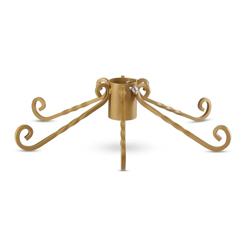 Metall Weihnachtsbaumständer im antiken Deisgn 60 cm | Christbaumständer mit 8,4 cm Bohrung | Tannenbaum Ständer für Bäume bis 250 cm | Weihnachtsbaum Ständer für künstliche und echte Bäume (Kupfer)