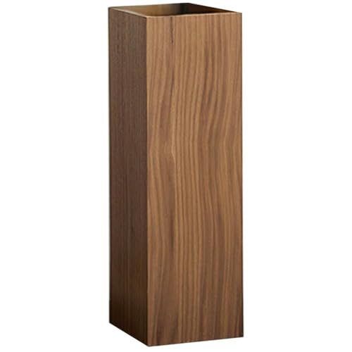 Suixtil Designer Schirmständer Brauner Schirmständer aus Holz Rechteckiger Schirmständer for Lange und Bunte Taschenschirme