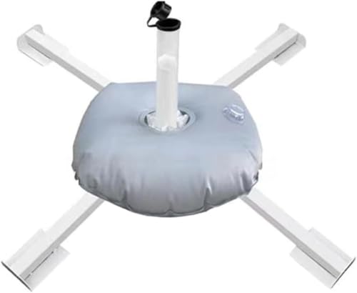 QYMDRION Sonnenschirmständer klappbar verzinkt,Klappbarer Schirmständer, für Strandschirme, Edelstahl eckig mit Gewichtstasche 10 Liter Sand/Wasser, für Terrasse oder Garten, 40 x 13 x 13 cm