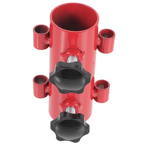 Toyvian Fixer für Baldachinstangen Campingplane Sonnenschirmständer Markisenstangen UV Camping zubehör Stangenrohrhalter für Baldachin Zubehör für Outdoor-Stöcke Stahl rot