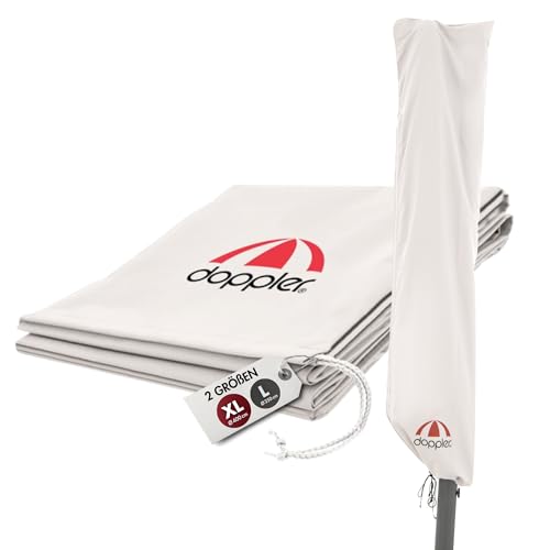 Doppler Gartenschirm Hülle L für Pendelschirm I Regenbeständige Schutzhülle für Sonnenschirm mit max. ø 350cm I witterungsbeständige Schirmabdeckung mit Reißverschluss & Bedienstab