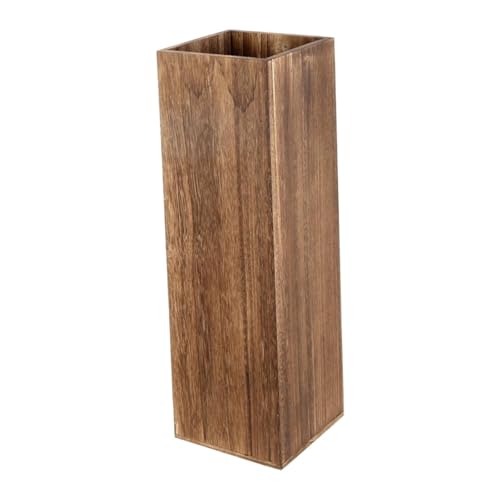 LOVIVER Schirmständer aus Holz, rustikal, rechteckig, platzsparend im Retro-Stil, stehendes Schirmgestell im Fassformat für den Eingang zu Hause, im Haushalt