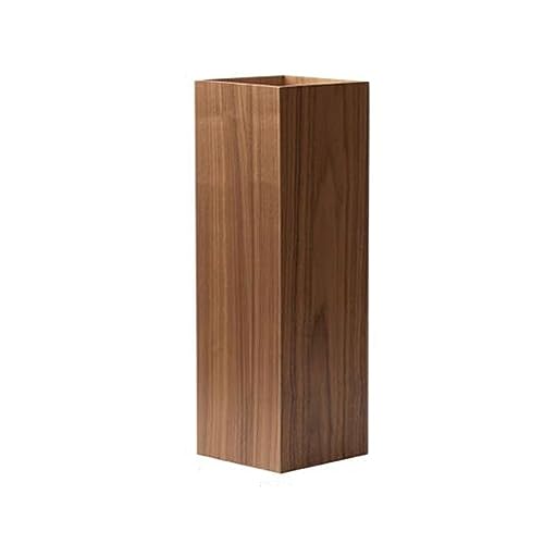 Schirmständer Schirmständer aus Holz, quadratischer Schirmhalter, freistehender Stockhalter for Gehstöcke, Schirmaufbewahrungseimer for Eingangsbereich, Zuhause, Büro Hauseingang Büro Hotel(Dark Brown