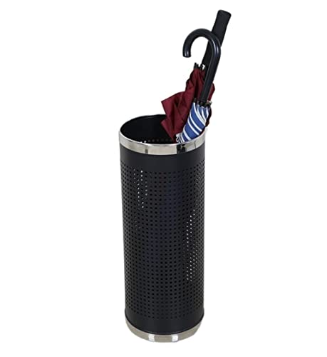 Regenschirmständer, Schirmhalter, Edelstahl, Schirmständer, runder Regenschirmhalter, Stauraum, Regenschirm-Eimer für Gehstock, Familie, Hotel, Büro, Regenschirmständer für Flur (Farbe: S