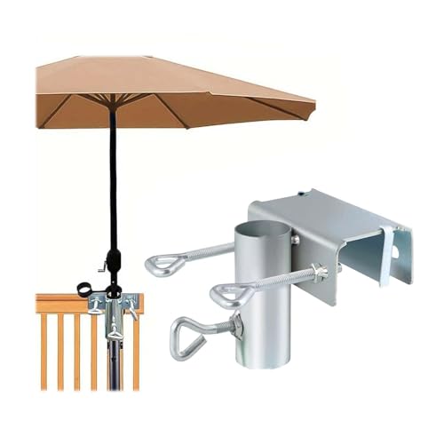 tintoke Edelstahl Sonnenschirm Halterung,12 * 16cm Schirmständer Sonnenschirmhalter,Sonnen schirm Halterung,Schirmständer Halterung,Sonnenschirmhal ter aus Metall,für Gärten, Terrassen, Geländer usw